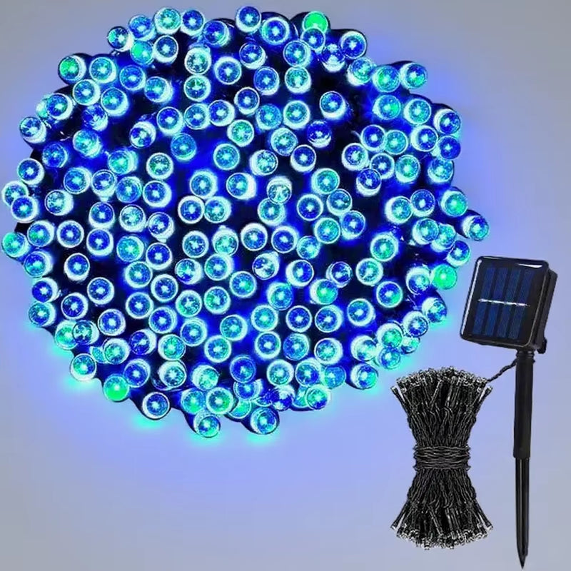 Illuminate Your Outdoors with LED Solar String Lights - 8 Modes Twinkle Fairy Lights for Magical Garden and Holiday Decor