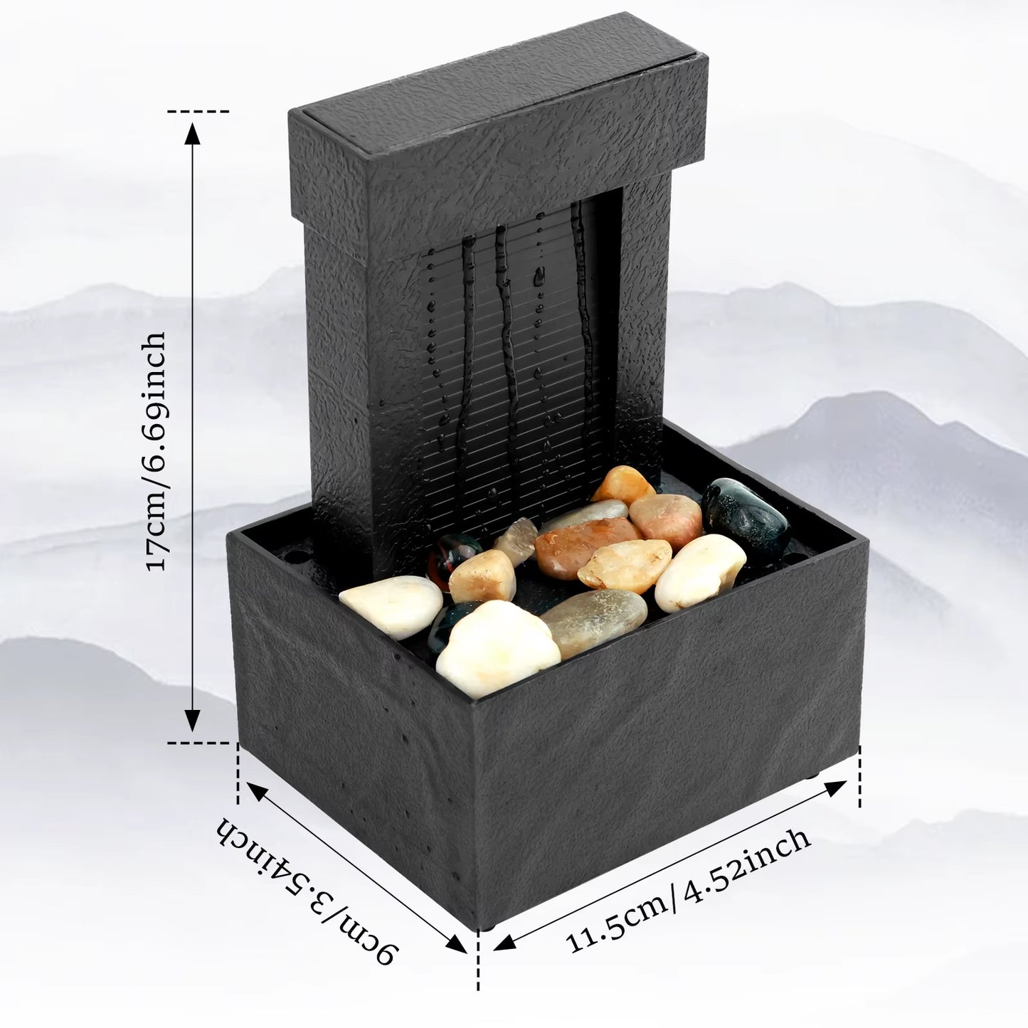 Transform Your Space with Our Tabletop Waterfall Fountain - Perfect for Relaxation, Meditation, and Charming Home Decor!