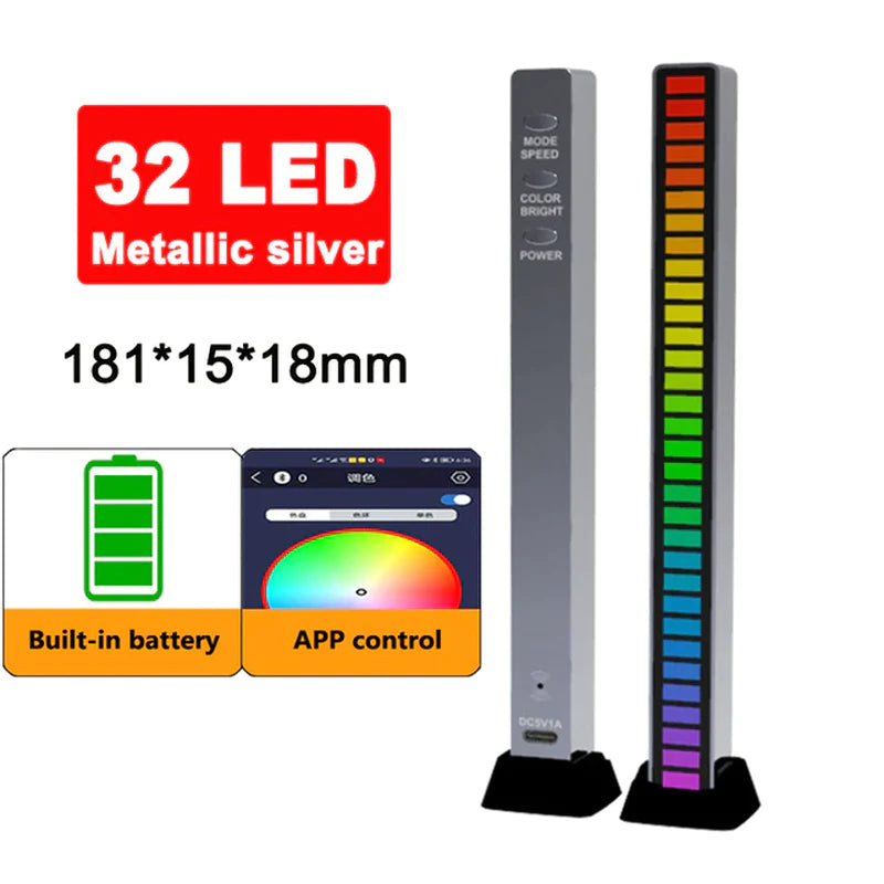 Transform Your Space with RGB Music Synchronization LED Ambient Lights - App Controlled for Car, TV, Gaming, and More!
