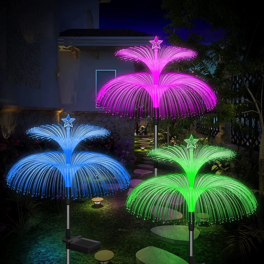 Transform Your Garden with Stunning 7 Color Changing Solar Jellyfish Lights – Waterproof & Effortless Outdoor Decor