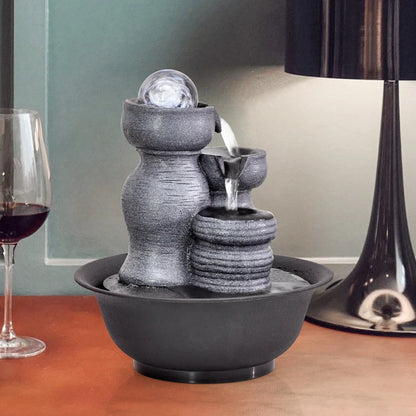 Elevate Your Space with a Handcrafted Indoor Water Fountain - Stunning Feng Shui Decor for Serenity and Style