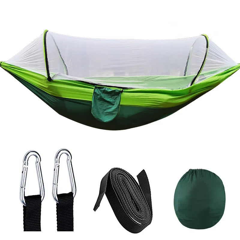 Experience Ultimate Comfort with Our Mosquito-Proof Lightweight Outdoor Camping Hammock - Durable Parachute Fabric, Perfect for Adventures and Relaxation, 250x120 cm