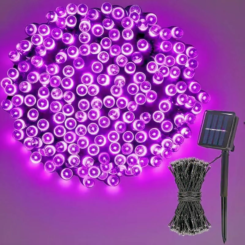 Illuminate Your Outdoors with LED Solar String Lights - 8 Modes Twinkle Fairy Lights for Magical Garden and Holiday Decor