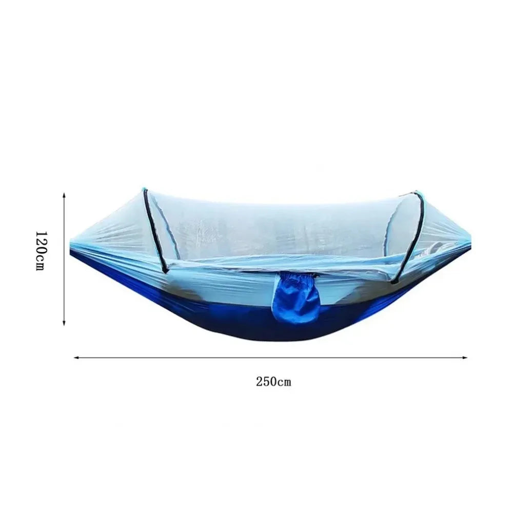 Experience Ultimate Comfort with Our Mosquito-Proof Lightweight Outdoor Camping Hammock - Durable Parachute Fabric, Perfect for Adventures and Relaxation, 250x120 cm