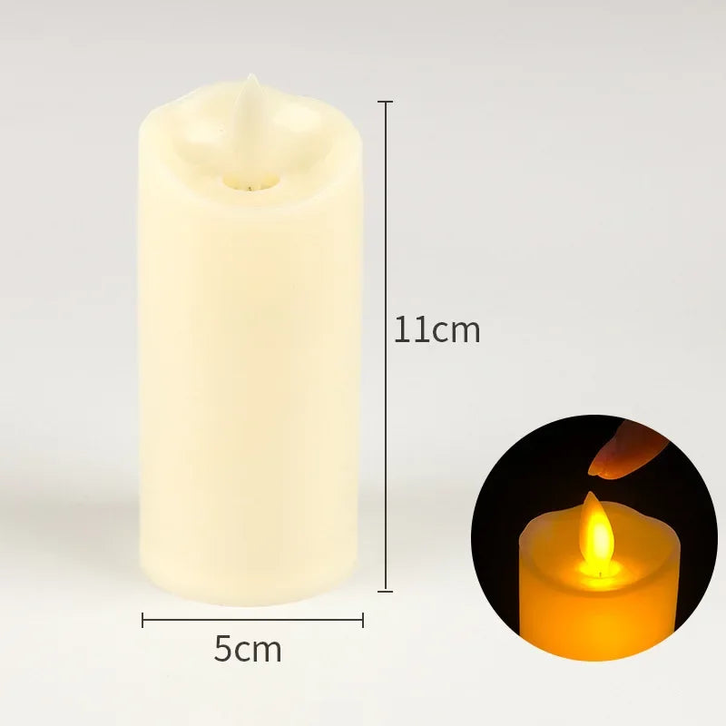 Illuminate Your Celebrations with Flameless Flickering LED Candles - Perfect Battery-Powered Decor for Weddings and Birthdays!