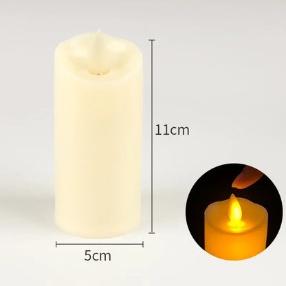 Illuminate Your Celebrations with Flameless Flickering LED Candles - Perfect Battery-Powered Decor for Weddings and Birthdays!