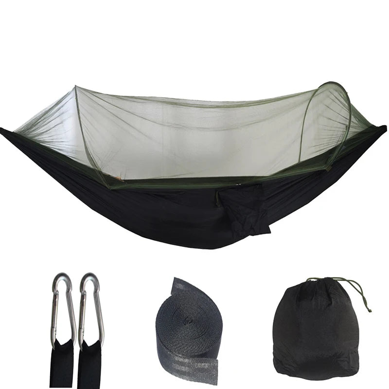 Experience Ultimate Comfort with Our Mosquito-Proof Lightweight Outdoor Camping Hammock - Durable Parachute Fabric, Perfect for Adventures and Relaxation, 250x120 cm