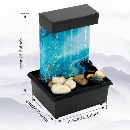Transform Your Space with Our Tabletop Waterfall Fountain - Perfect for Relaxation, Meditation, and Charming Home Decor!