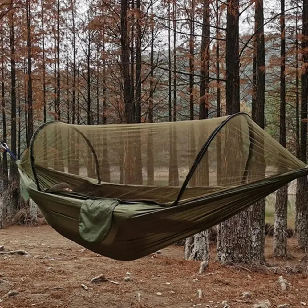 Experience Ultimate Comfort with Our Mosquito-Proof Lightweight Outdoor Camping Hammock - Durable Parachute Fabric, Perfect for Adventures and Relaxation, 250x120 cm