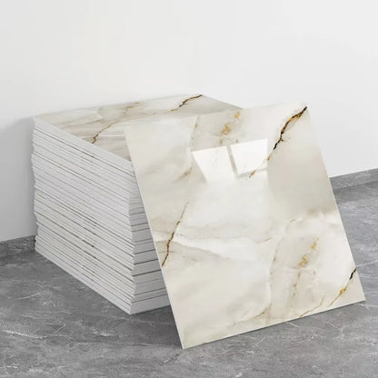 Transform Your Space with 10PCS Waterproof 3D Ceramic Tile Stickers - Imitation Marble, Self-Adhesive Wall & Floor Sheets for Effortless Home Renovation