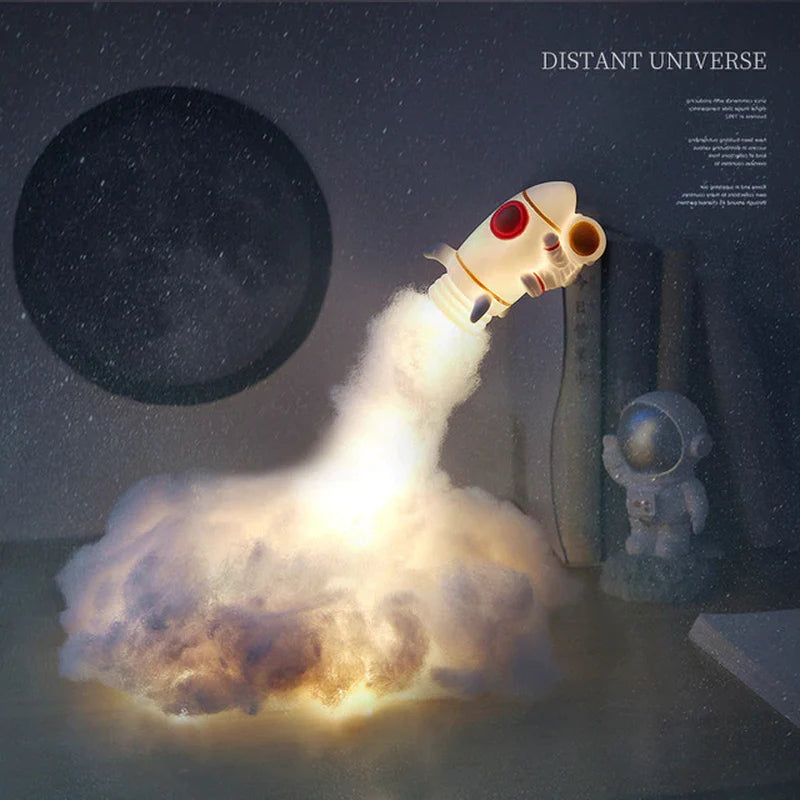 Transform Your Child's Room with the Colorful Astronaut Night Light - A Magical LED Cloud Lamp Experience