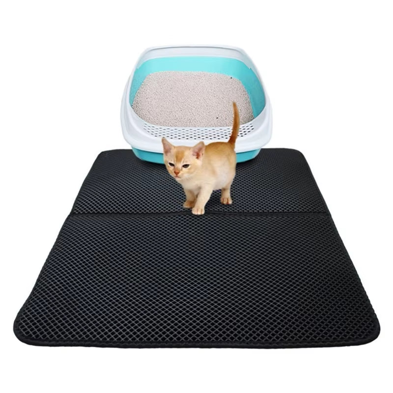 Waterproof Double Layer Cat Litter Mat & Bed Pad - The Ultimate Trapper Carpet for Litter Boxes and Pet Care