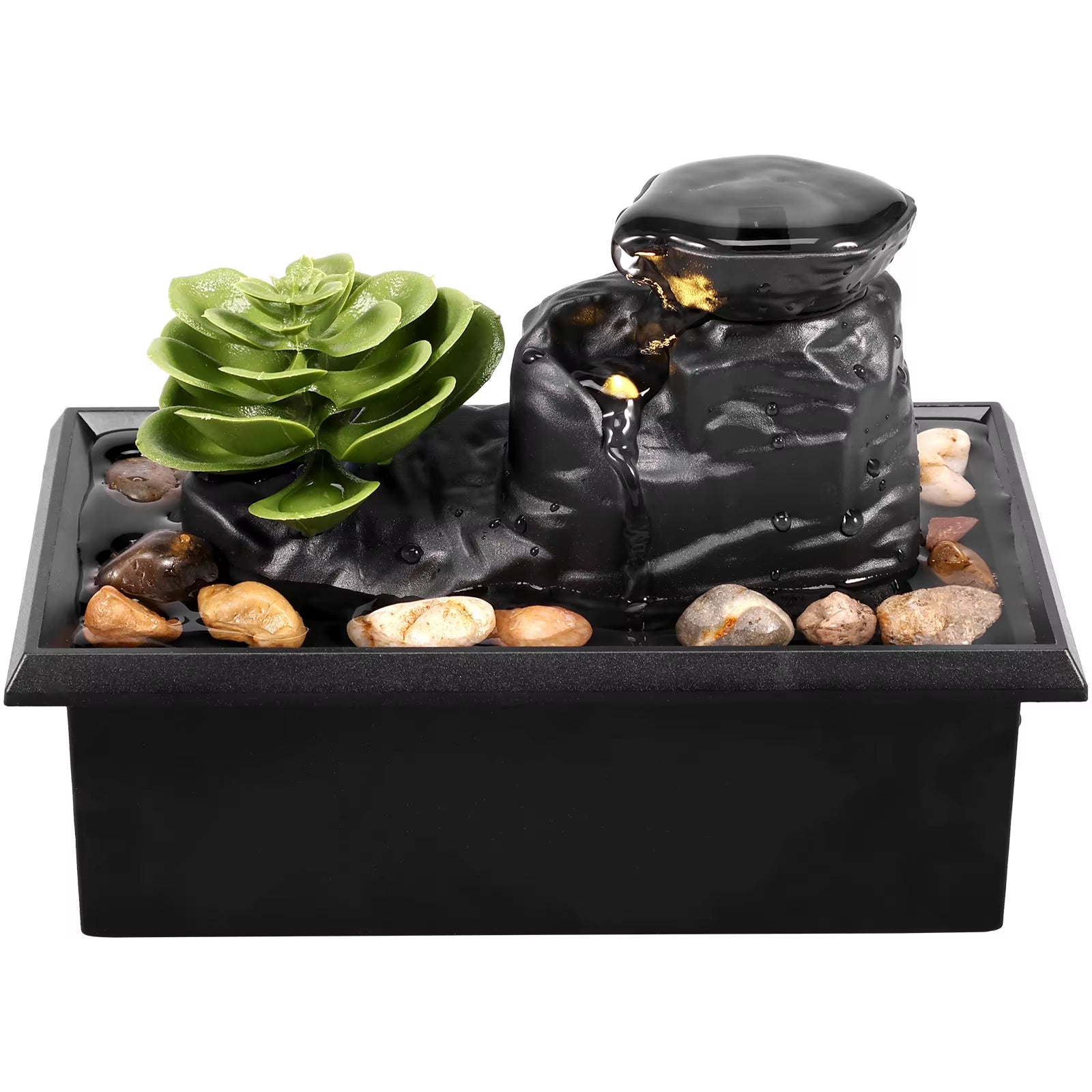 Transform Your Space with Our Tabletop Waterfall Fountain - Perfect for Relaxation, Meditation, and Charming Home Decor!