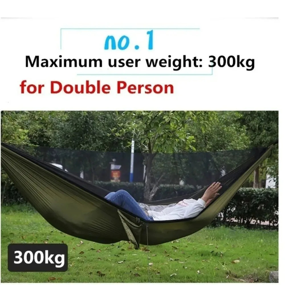 Experience Ultimate Comfort with Our Mosquito-Proof Lightweight Outdoor Camping Hammock - Durable Parachute Fabric, Perfect for Adventures and Relaxation, 250x120 cm