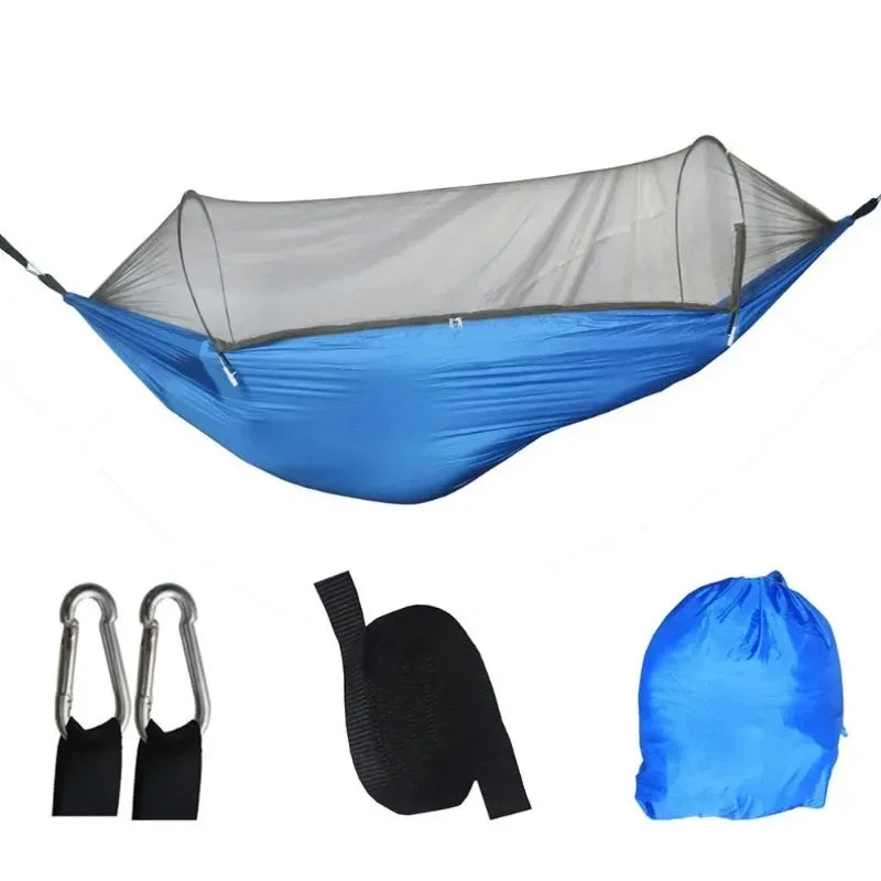 Experience Ultimate Comfort with Our Mosquito-Proof Lightweight Outdoor Camping Hammock - Durable Parachute Fabric, Perfect for Adventures and Relaxation, 250x120 cm