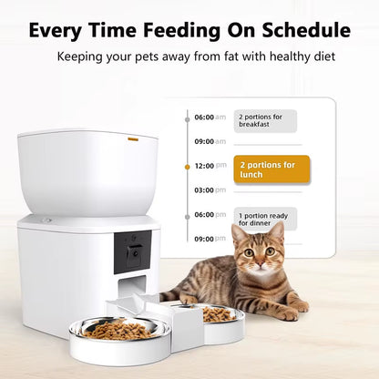 Revolutionary Smart Automatic Cat Feeder with 1080P HD Camera, Voice Recording, and Remote Control for Dogs and Cats