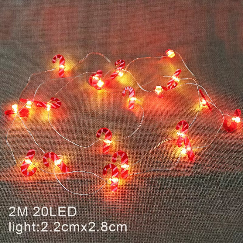 Illuminate Your Holidays with 2M 20LED Warm White Christmas String Lights Featuring Santa Claus, Snowflakes, and Snowman Designs for Festive Home Decor