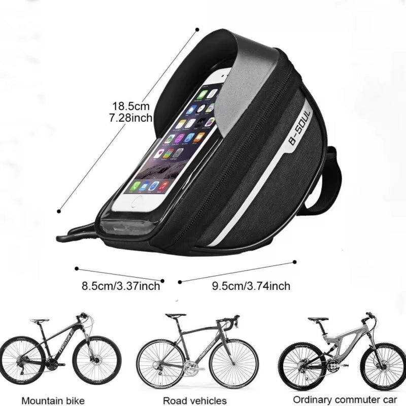 Ultimate Waterproof Bicycle Bag - 1L Top Tube Bike Bag with Touch Screen for Phones - Perfect Cycling Accessory!