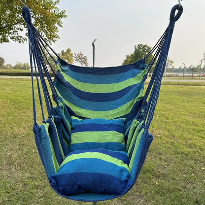 Experience Ultimate Relaxation with Our 1Pc Leisure Fabric Hammock Chair - Perfect for Outdoor Swinging and Dormitory Use!