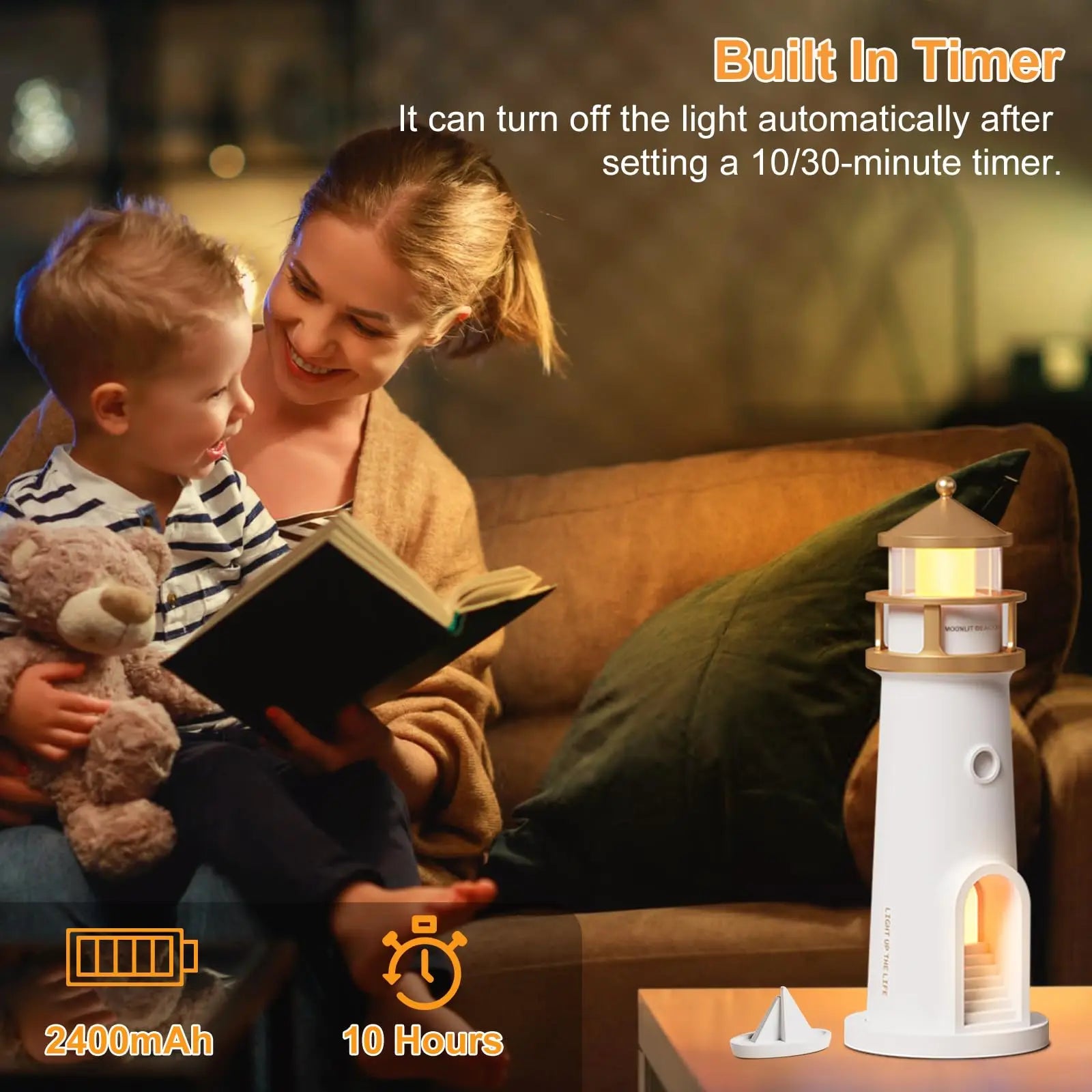 Transform Your Child's Room with the Enchanting Moon Lamp Projector: Bluetooth Music, Motion Sensor, and Cordless Convenience!