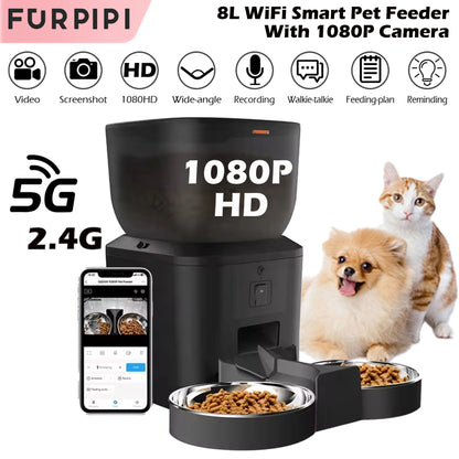 Revolutionary Smart Automatic Cat Feeder with 1080P HD Camera, Voice Recording, and Remote Control for Dogs and Cats