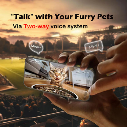 Revolutionary Smart Automatic Cat Feeder with 1080P HD Camera, Voice Recording, and Remote Control for Dogs and Cats