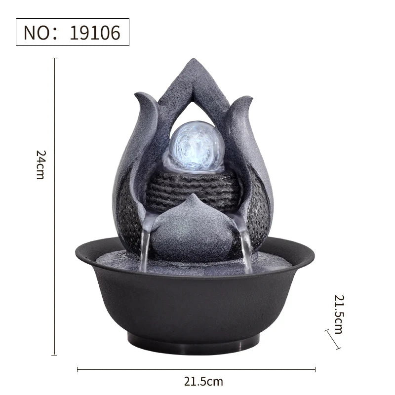 Elevate Your Space with a Handcrafted Indoor Water Fountain - Stunning Feng Shui Decor for Serenity and Style