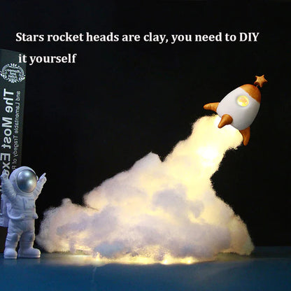 Transform Your Child's Room with the Colorful Astronaut Night Light - A Magical LED Cloud Lamp Experience