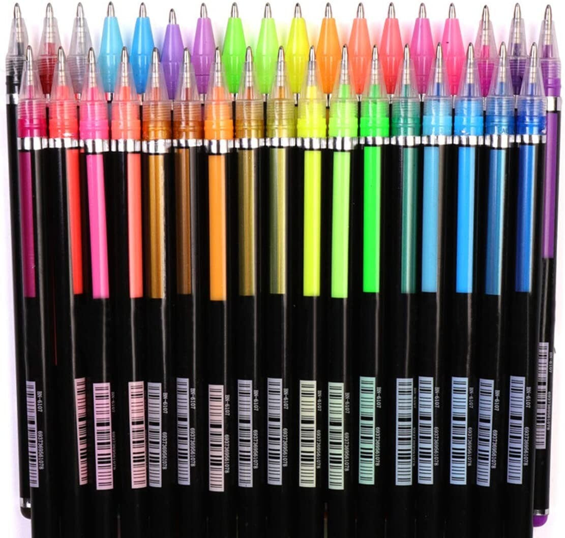 Unleash Your Creativity with the SAYEEC 48-Pack Gel Ink Pen Set – Featuring Glitter and Metallic Finishes!