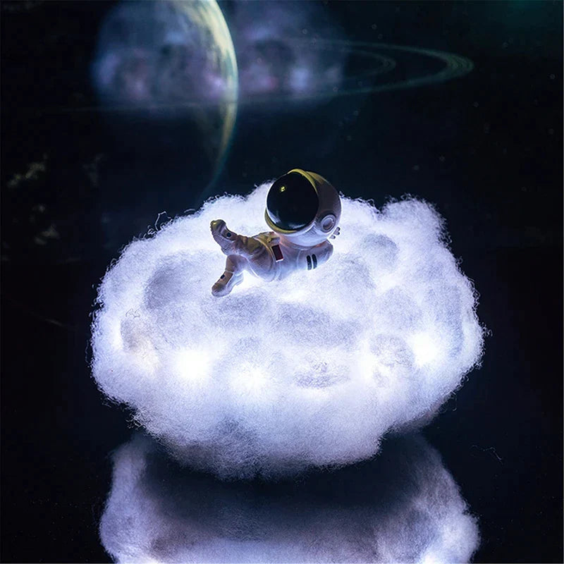 Transform Your Child's Room with the Colorful Astronaut Night Light - A Magical LED Cloud Lamp Experience