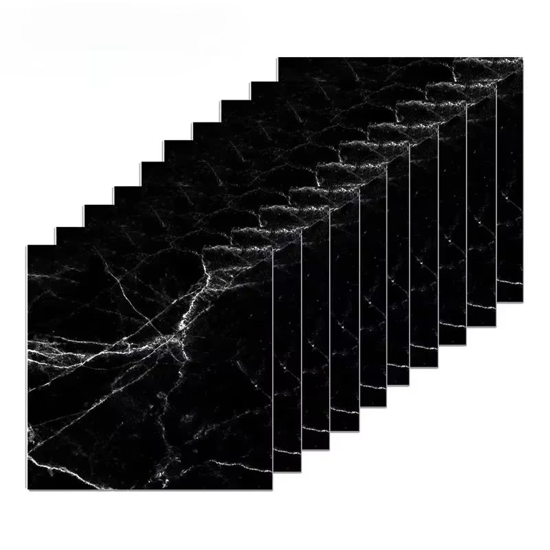 Transform Your Space with 10PCS Waterproof 3D Ceramic Tile Stickers - Imitation Marble, Self-Adhesive Wall & Floor Sheets for Effortless Home Renovation