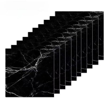 Transform Your Space with 10PCS Waterproof 3D Ceramic Tile Stickers - Imitation Marble, Self-Adhesive Wall & Floor Sheets for Effortless Home Renovation
