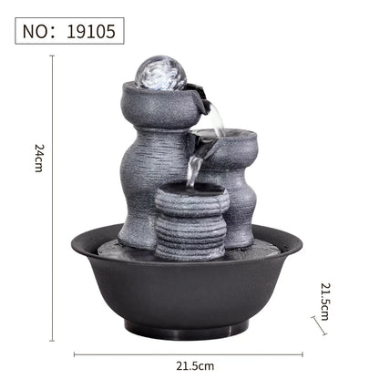 Elevate Your Space with a Handcrafted Indoor Water Fountain - Stunning Feng Shui Decor for Serenity and Style