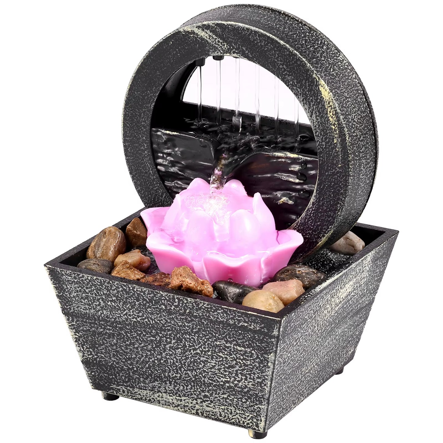 Transform Your Space with Our Tabletop Waterfall Fountain - Perfect for Relaxation, Meditation, and Charming Home Decor!