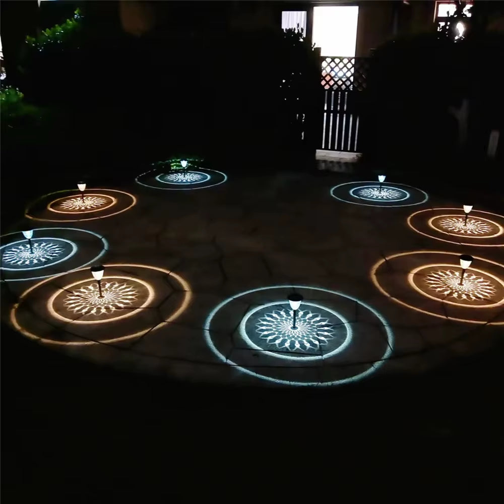 Illuminate Your Outdoors with the Circle Shadow Solar Garden Light - Stylish, Waterproof, and Energy Efficient!