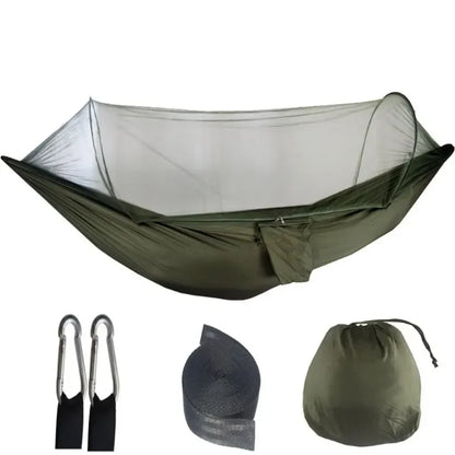 Experience Ultimate Comfort with Our Mosquito-Proof Lightweight Outdoor Camping Hammock - Durable Parachute Fabric, Perfect for Adventures and Relaxation, 250x120 cm