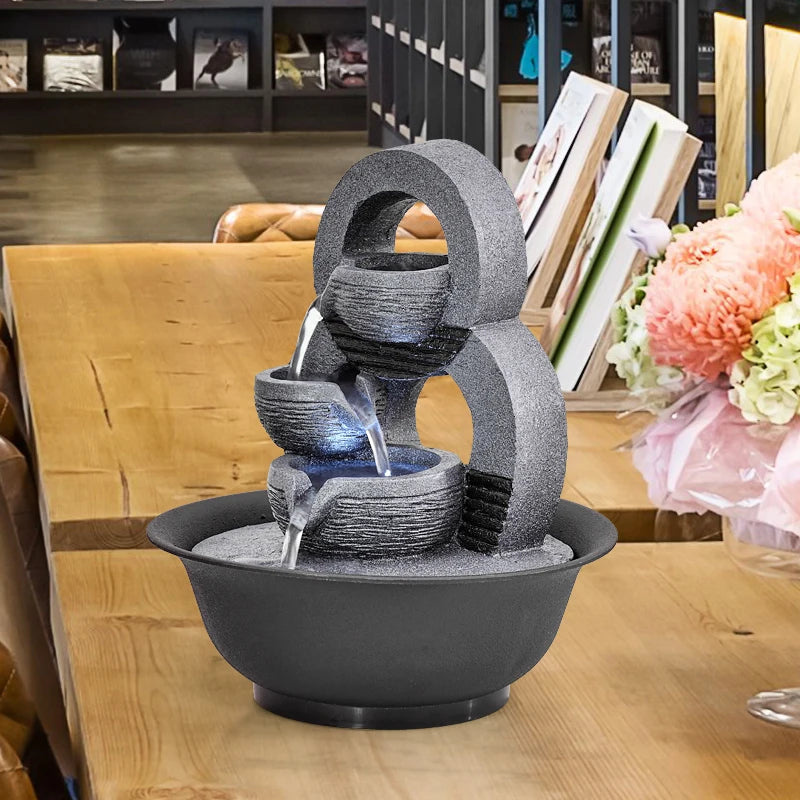 Elevate Your Space with a Handcrafted Indoor Water Fountain - Stunning Feng Shui Decor for Serenity and Style