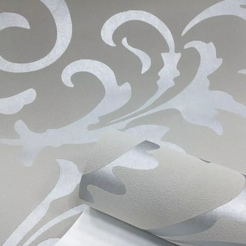 Transform Your Space with Luxurious 3D Grey Victorian Damask Embossed Wallpaper - Perfect for Living Rooms and Bedrooms!