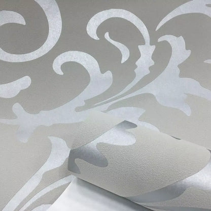 Transform Your Space with Luxurious 3D Grey Victorian Damask Embossed Wallpaper - Perfect for Living Rooms and Bedrooms!