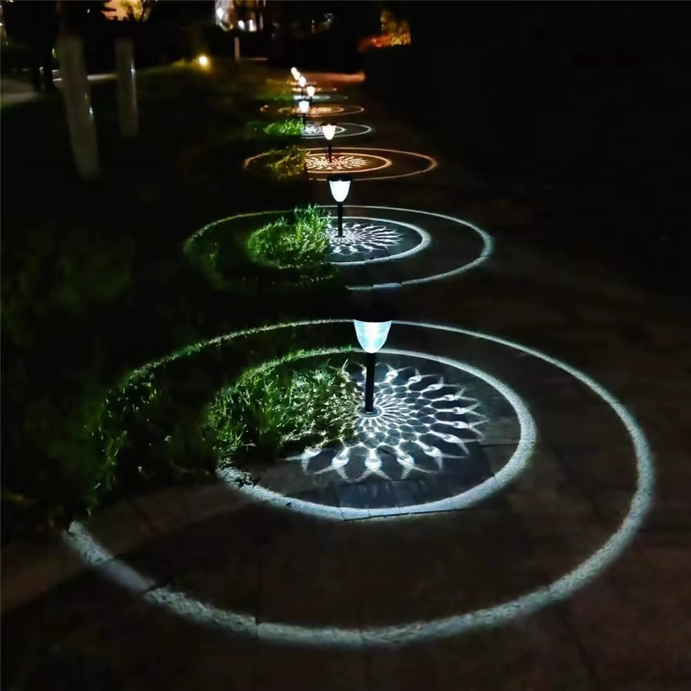 Illuminate Your Outdoors with the Circle Shadow Solar Garden Light - Stylish, Waterproof, and Energy Efficient!