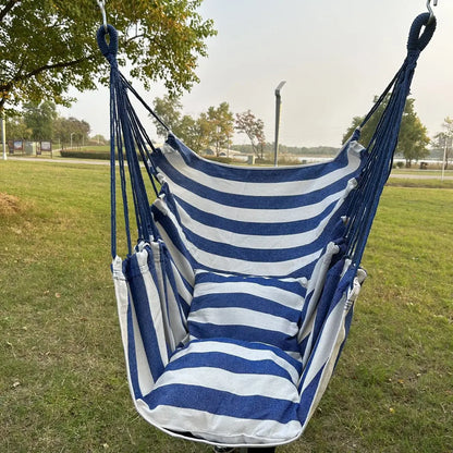 Experience Ultimate Relaxation with Our 1Pc Leisure Fabric Hammock Chair - Perfect for Outdoor Swinging and Dormitory Use!