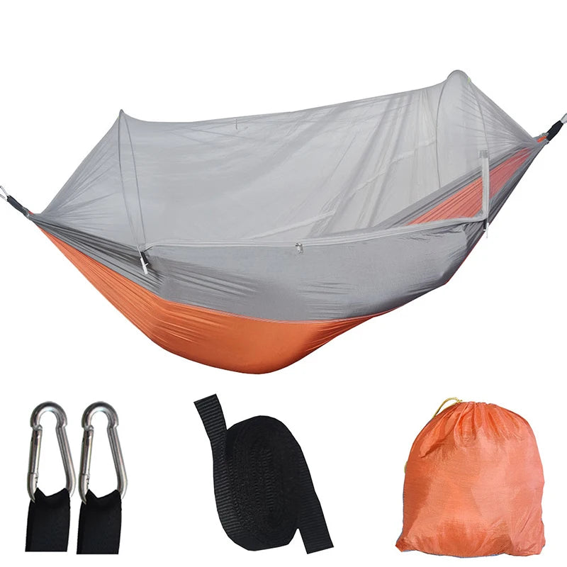 Experience Ultimate Comfort with Our Mosquito-Proof Lightweight Outdoor Camping Hammock - Durable Parachute Fabric, Perfect for Adventures and Relaxation, 250x120 cm